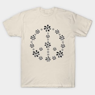 Peace Symbol Flowers T-Shirt